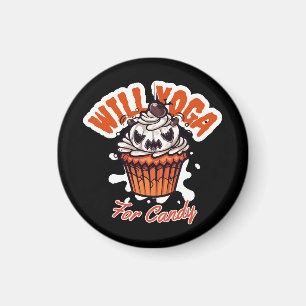 Cupcake Halloween-idee voor Moms Yoga Magneet