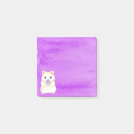 Cupcake Hamster Post-It Notes (Voorkant)