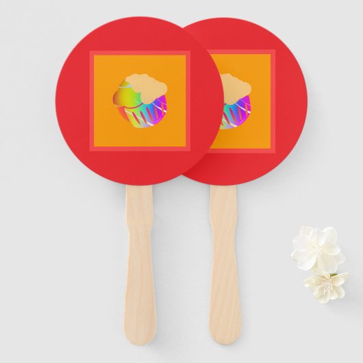 Cupcake handwaaier (Voorkant en achterkant)