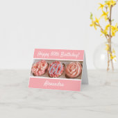 Cupcake Happy 60th Birthday Kaart (Gele Bloem)