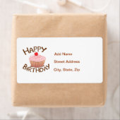 Cupcake Happy Birthday Etiket (Insitu)