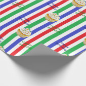Cupcake Happy Birthday Red Blue Cadeaupapier (Hoek)
