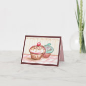 Cupcake - Hartelijk dank Bedankkaart (Voorkant)