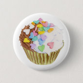 Cupcake Harten Button (Voorkant)