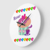 Cupcake Harten Pony klok (Hoek)