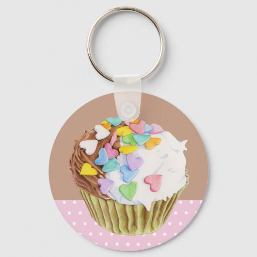 Cupcake Harten Sleutelhanger (Voorkant)