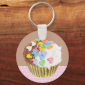 Cupcake Harten Sleutelhanger (Voorkant)