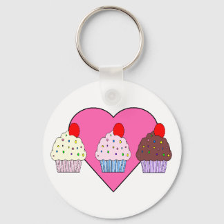 cupcake harten sleutelhanger