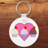 cupcake harten sleutelhanger (Voorkant)