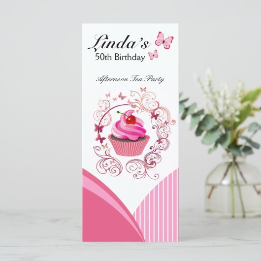 "Cupcake Heaven" - Chic Pastry Dessert Menu (Staand voorkant)