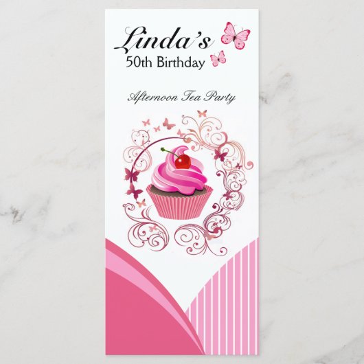 "Cupcake Heaven" - Chic Pastry Dessert Menu (Voorkant)