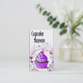 "Cupcake Heaven" — Confections Desserts Pastrits Visitekaartje (Staand voorkant)