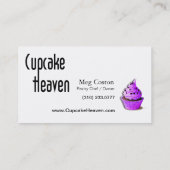 "Cupcake Heaven" — Confections Desserts Pastrits Visitekaartje (Achterkant)