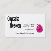 "Cupcake Heaven" — Confections Desserts Pastrits Visitekaartje (Achterkant)