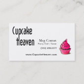 "Cupcake Heaven" — Confections Desserts Pastrits Visitekaartje (Achterkant)