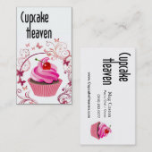"Cupcake Heaven" — Confections Desserts Pastrits Visitekaartje (Voorkant / Achterkant)
