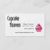 "Cupcake Heaven" — Confections Desserts Pastrits Visitekaartje (Achterkant)