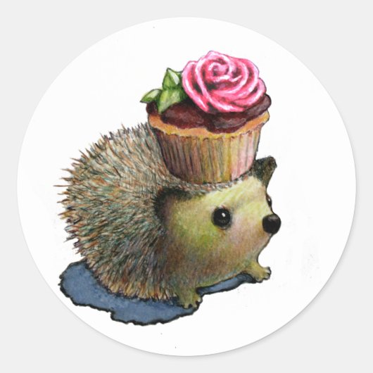Cupcake Hedgehogs Stickers (Voorkant)