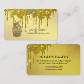 Cupcake Home Bakery Pastry Gold Driving Visitekaartje (Voorkant / Achterkant)