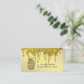 Cupcake Home Bakery Pastry Gold Driving Visitekaartje (Staand voorkant)