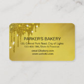 Cupcake Home Bakery Pastry Gold Driving Visitekaartje (Achterkant)