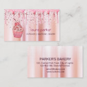 Cupcake Home Bakery Pastry Roos Gold Driving Busi Visitekaartje (Voorkant / Achterkant)