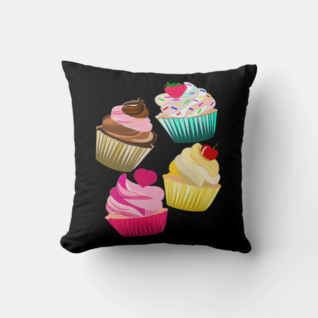 CUPCAKE, Home Sweet Home, CUPCAKES ZIJN DE NIEUWE  Kussen (Voorkant)