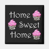 Cupcake "Home Sweet Home" Magneet (Voorkant)