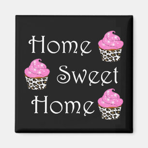 Cupcake "Home Sweet Home" Magneet