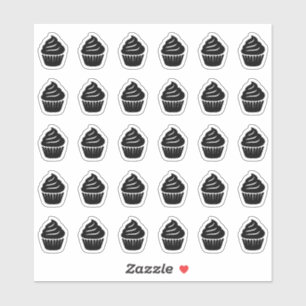 Cupcake Huwelijks Plaatskaart Eten Maaltijd Menu K Sticker