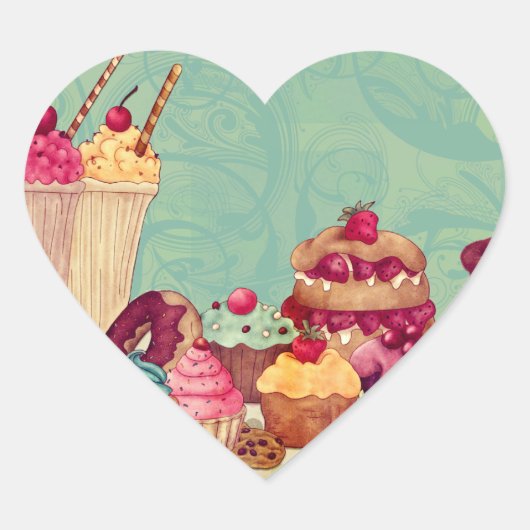 Cupcake & Ice Cream Patisserie Cadeau Labels (Voorkant)