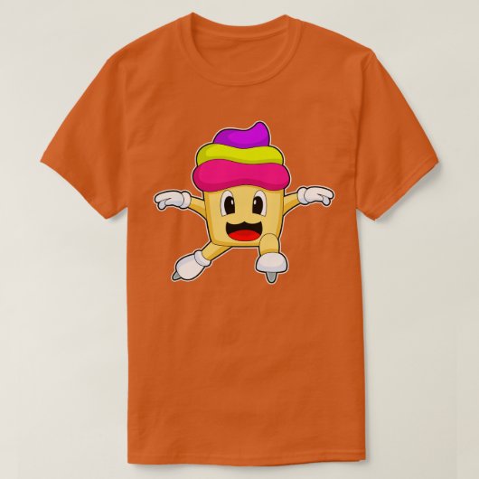 Cupcake Ice skate Ice schaatsen T-shirt (Design voorkant)