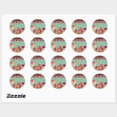 Cupcake & Ijs Patisserie Ronde Sticker (Vel)