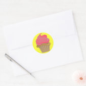 Cupcake Illustratie Ronde Sticker (Envelop)