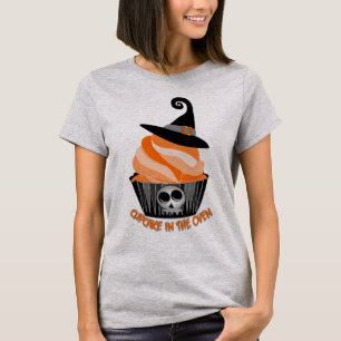 Cupcake in de oven, grappig halloween kraambed t-shirt