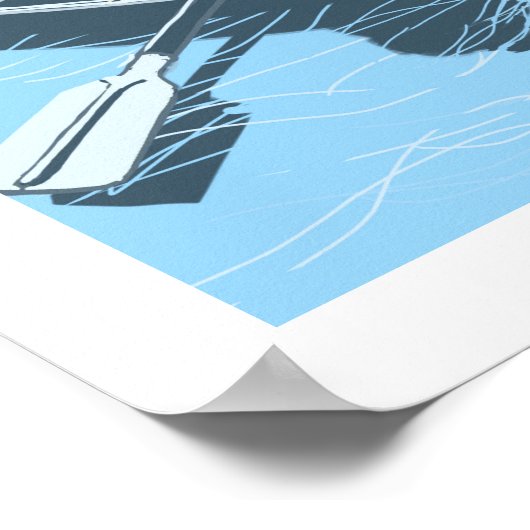 Cupcake in een Canoe-druk Poster (Hoek)