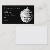 Cupcake in grijze sjabloon voor visitekaartjes (Voorkant / Achterkant)