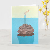 Cupcake in Water #2 kaart (Gele Bloem)