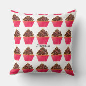 Cupcake is beter bij Chocolate Icing Kussen (Voorkant)