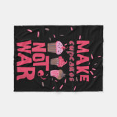 Cupcake is geen oorlog fleece deken (Voorkant (Horizontaal))