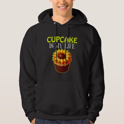 Cupcake is mijn leven hoodie (Voorkant)
