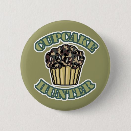 Cupcake Jager Ronde Button 5,7 Cm (Voorkant)