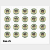 Cupcake Jager Ronde Sticker (Vel)