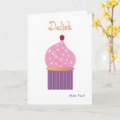 Cupcake Kaart (Gele Bloem)