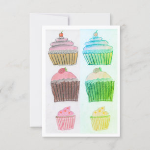 Cupcake-kaart Bedankkaart
