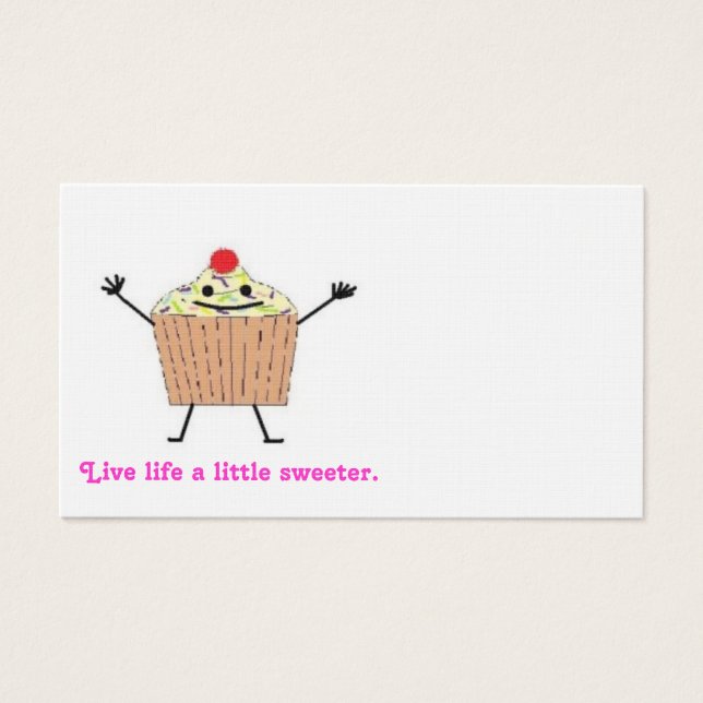 Cupcake-kaart Visitekaartjes (Voorkant)