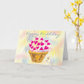 CUPCAKE-kaarten voor gefeliciteerde verjaardag Kaart (Gele Bloem)