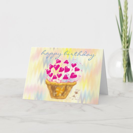 CUPCAKE-kaarten voor gefeliciteerde verjaardag Kaart (Voorkant)