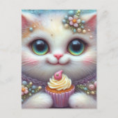 Cupcake Kat Briefkaart (Voorkant)