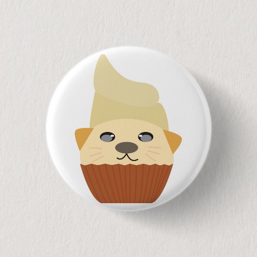 Cupcake Katty Ronde Button 3,2 Cm (Voorkant)